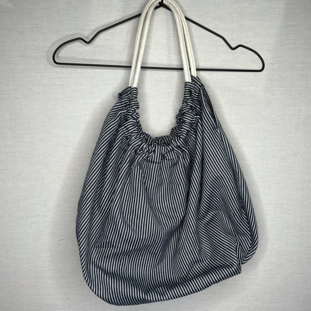 Baggy Round Striped Hobo Bag